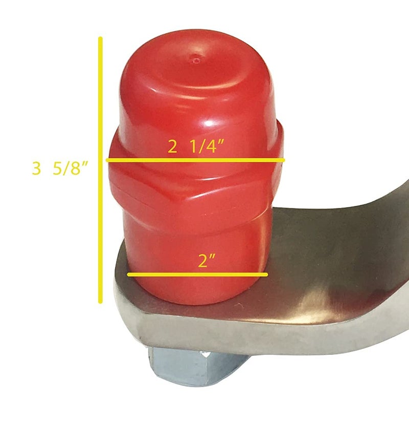 Larin Red Rubber Trailer Hitch Ball Cover, Fit 1-7/8 or 2 Inch Trailer Balls - Image 2